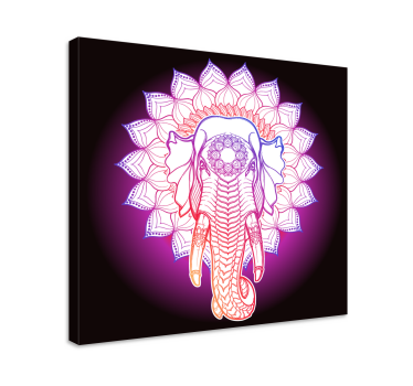 Tableau éléphants mandala Élégant d'Éléphant - TenStickers