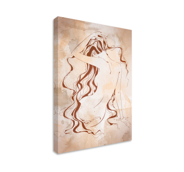 Tableau illustration d'une femme nue de dos - TenStickers