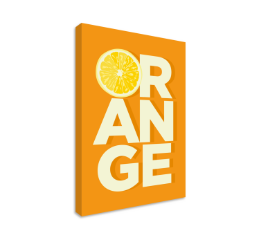 Tableau décoratif Texte orange tranché - TenStickers