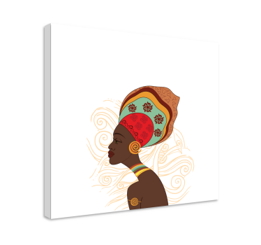 Tableau personnage silhouette africaine élégante - TenStickers