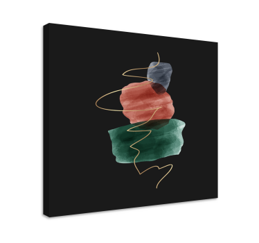 Tableau moderne formes de pierres abstraites - TenStickers