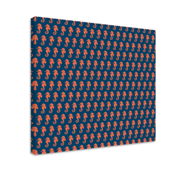 Tableau moderne motif répétitif hippocampe - TenStickers