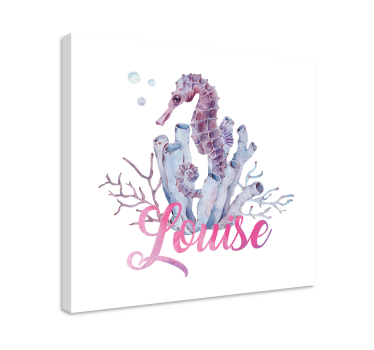Tableau mer hippocampe et corail - TenStickers