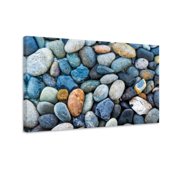 Tableau rustique texture de galets lisses - TenStickers