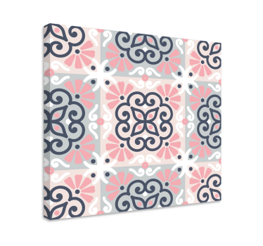 Tableau moderne motifs floraux géométriques - TenStickers
