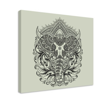 Tableau illustration d'éléphant style mandala - TenStickers