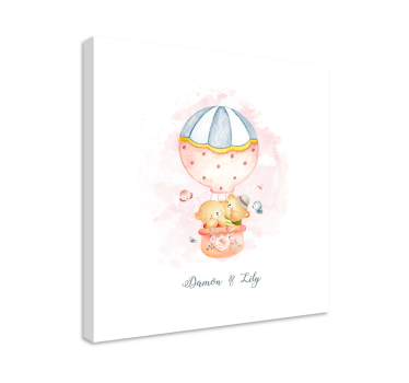 Tableau bébé ballons et oursons - TenStickers