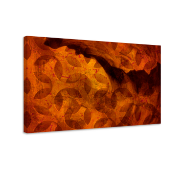 Tableau abstrait motifs de feuilles complexes - TenStickers