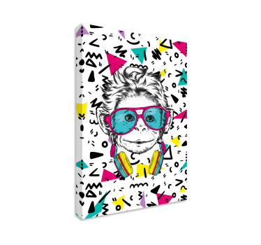 Tableau animaux portrait de singe amusant - TenStickers