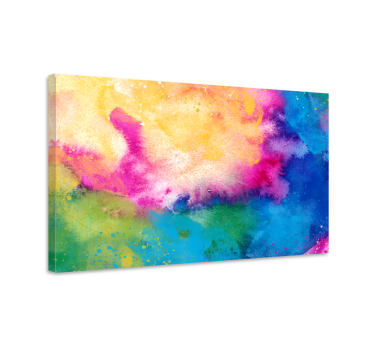 Tableau abstrait tourbillon d'aquarelle vibrant - TenStickers