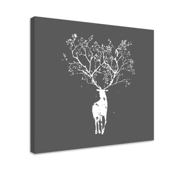 Tableau tête de cerf Cerf d'arbre - TenStickers