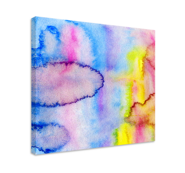 Tableau abstrait mélanges aquarelle colorés - TenStickers