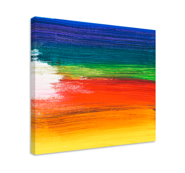 Tableau abstrait rayures abstraites colorées - TenStickers