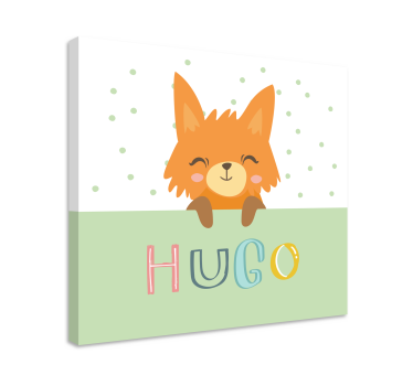 Tableau animaux personnage de renard souriant - TenStickers