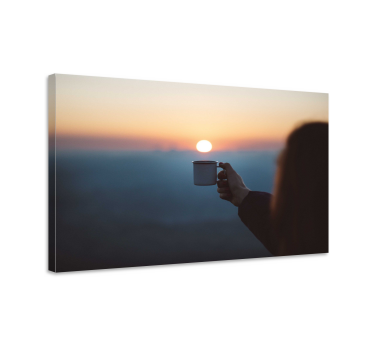 Tableau personnage avec tasse en main - TenStickers