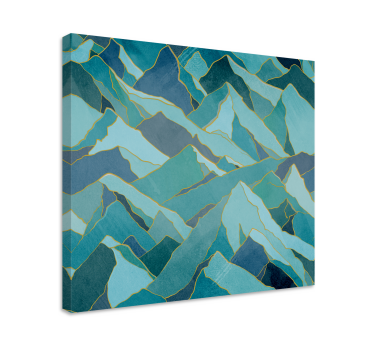 Tableau paysages sommets de montagnes abstraits - TenStickers