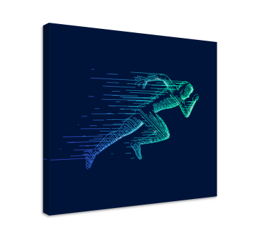 Tableau art Abstrait en cours d'exécution - TenStickers