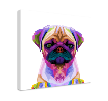 Tableau de chien Carlin pop art - TenStickers