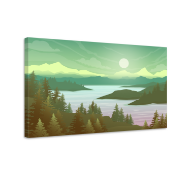 Tableau arbre Rivière et nature - TenStickers