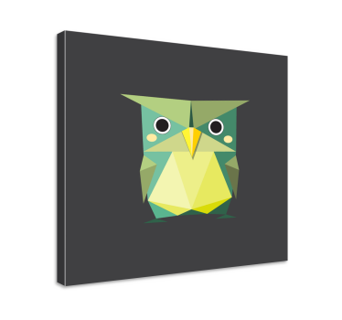 Tableau animaux Chouette origami - TenStickers