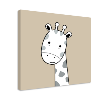 Tableau animaux Girafe beige nordique - TenStickers