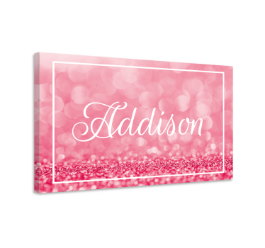 Tableau personnalisé texte Fluide dégradé rose brillant - TenStickers