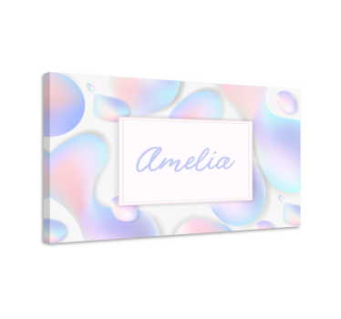 Tableau paysages bulles colorées avec nom - TenStickers