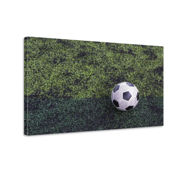 Tableau sports ballon de football sur herbe - TenStickers