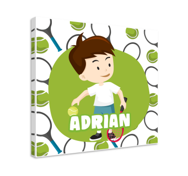 Tableau enfants service de balle de tennis personnalisé - TenStickers