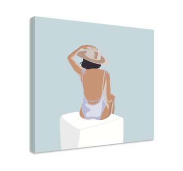 Tableau pour chambre Style minimaliste de fille de mode - TenStickers
