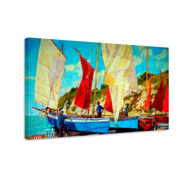 Tableau paysages scène de voiliers - TenStickers