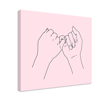 Tableau personnage geste de promesse du petit doigt - TenStickers
