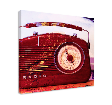 Tableau rétro Radio vintage rouge - TenStickers
