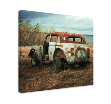 Tableau vintage voiture classique rouillée - TenStickers