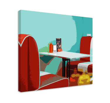 Tableau deco salon Restaurant vintage rétro - TenStickers