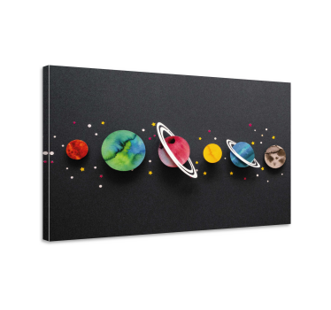 Tableau dinosaures système planétaire espace - TenStickers