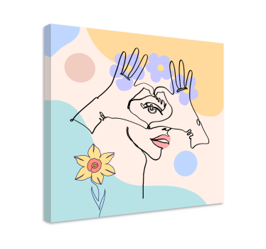Tableau art dessin abstrait à la main - TenStickers