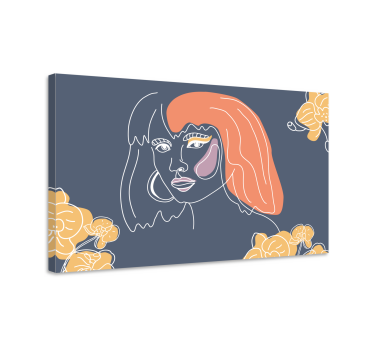 Tableau personnage image botanique conceptuelle - TenStickers