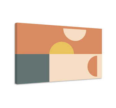 Tableau forme géométrique Demi-cercles et rectangles - TenStickers