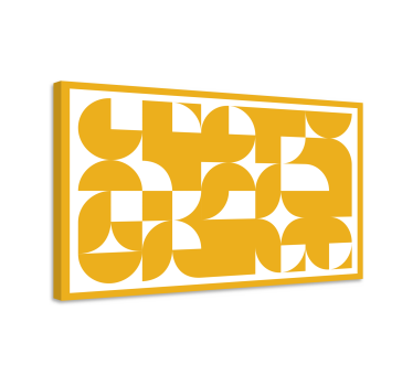 Tableau forme géométrique Formes d'art sticker jaune - TenStickers