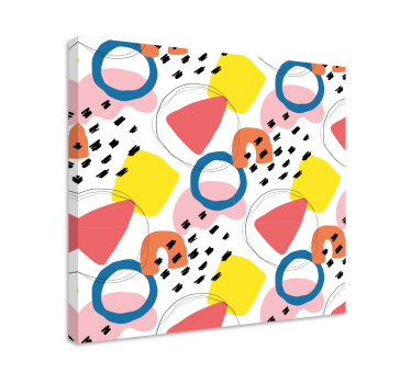 Tableau géométrique formes abstraites colorées - TenStickers