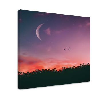 Tableau paysages ciel crépusculaire au clair de lune - TenStickers