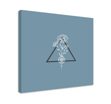 Tableau fleurs et plantes design triangle floral - TenStickers