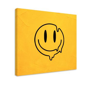 Tableau art Icône smiley liquide - TenStickers