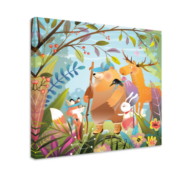 Tableau animaux aventure des amis de la forêt - TenStickers