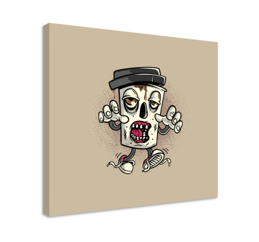 Cadre jeux vidéo poubelle zombie - TenStickers
