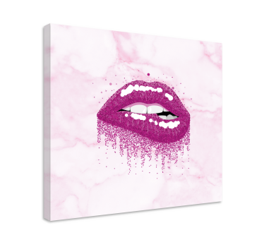 Tableau texte empreinte de baiser éclaboussée - TenStickers