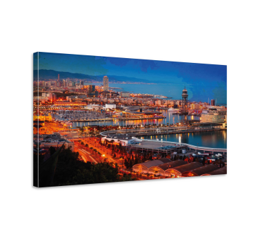 Tableau villes et pays vue de la ville de barcelone - TenStickers