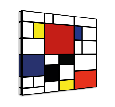 Tableau abstrait blocs de couleurs géométriques - TenStickers