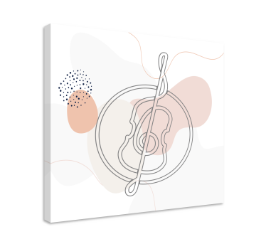 Tableau musique contour d'instrument de musique - TenStickers